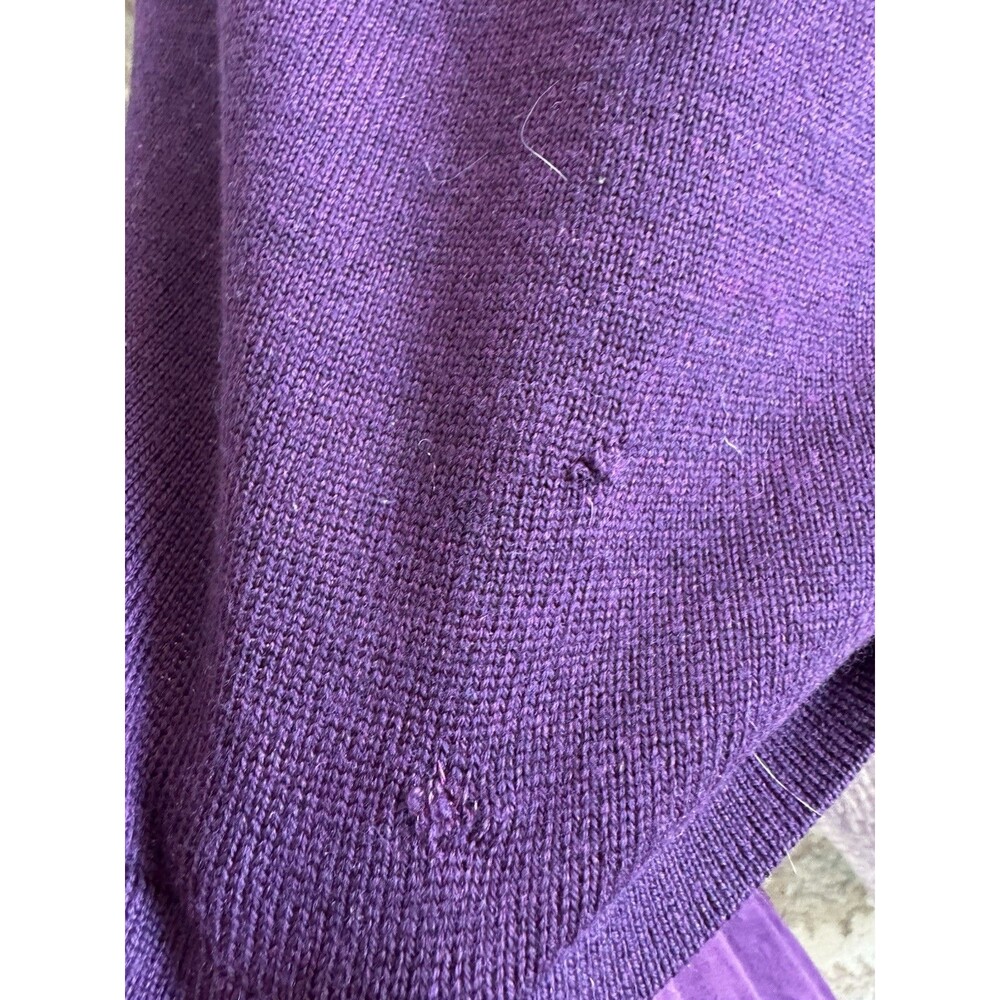Eileen Fisher Large Womens Dark Purple Sweater Merino Wool - Picture 6 of 10